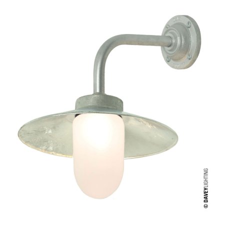 Davey Lighting Bracket Light Kinkiet zewnętrzny 34,5x38 cm IP54 Standard E27 GLS srebrny DP7680/GA/FR