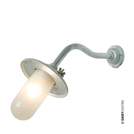 Davey Lighting Bracket Light Kinkiet zewnętrzny 35,5x23 cm IP54 Standard E27 GLS srebrny DP7685/GA/060F/C