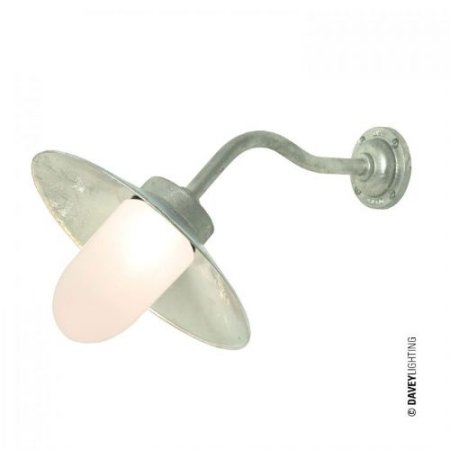 Davey Lighting Bracket Light Kinkiet zewnętrzny 36,5x38 cm IP54 Standard E27 GLS srebrny DP7680/GA/FR/CCR