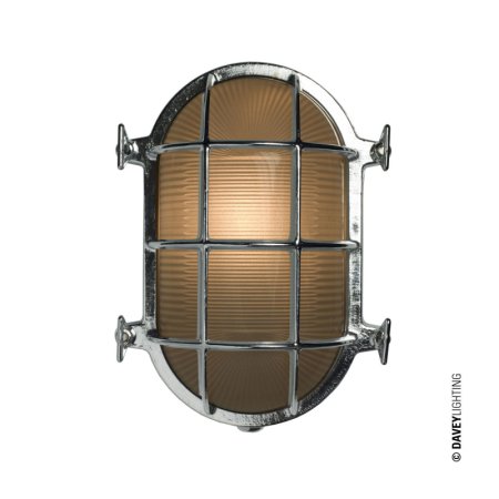 Davey Lighting Bulkhead Kinkiet 23,5x16,5 cm IP54 Standard E27 GLS chrom DP7035/CP