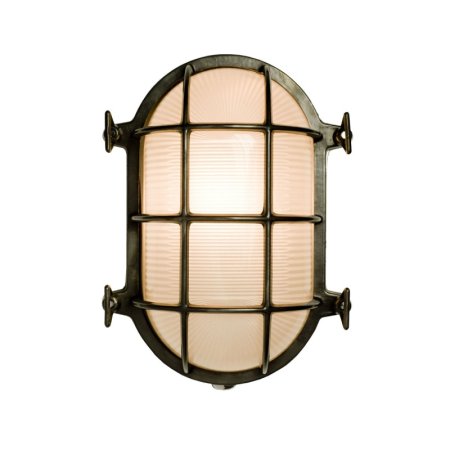 Davey Lighting Bulkhead Kinkiet 23,5x16,5 cm IP54 Standard E27 GLS mosiężny DP7035/BR/WE
