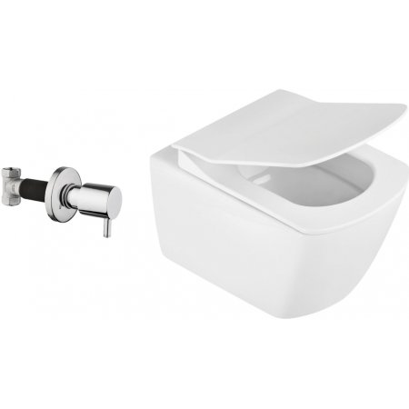 Deante Anemon Zero Toaleta WC myjąca 51,3x37 cm bez kołnierza biała CBB6WPW