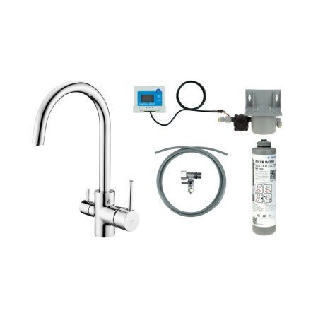 Deante Bateria kuchenna z filtrem chrom BCHF064M