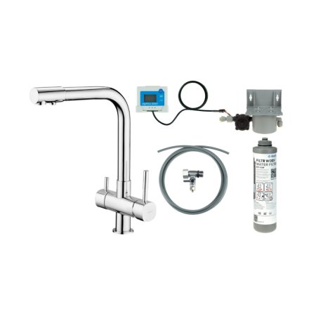 Deante Bateria kuchenna z filtrem chrom BCHF065M