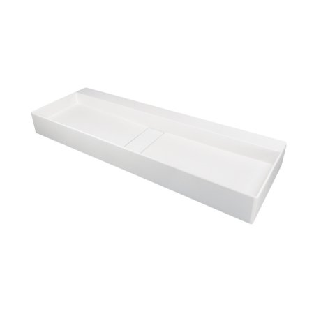 Deante Blur Umywalka nablatowa 100x40 cm podwójna alabaster CQB_AU1S