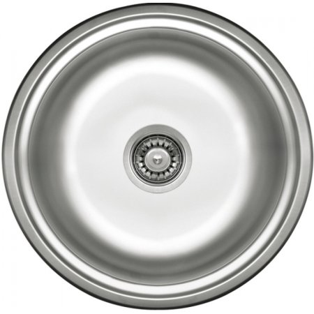 Deante Cornetto Zlewozmywak stalowy 1-komorowy okrągły 43,5 cm bez ociekacza, satyna ZHC0803