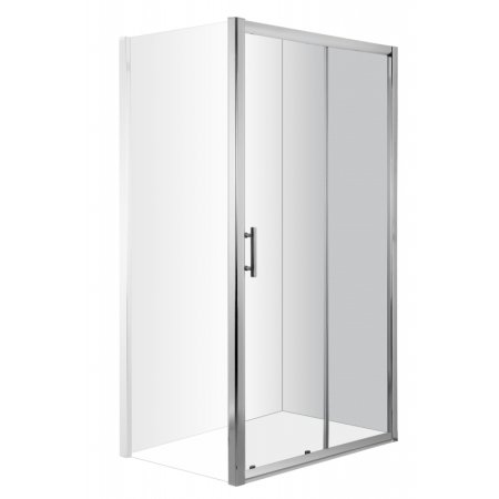 Deante Cynia Drzwi prysznicowe wnękowe przesuwne 160x200 cm, profile chrom, szkło transparentne KTC016P