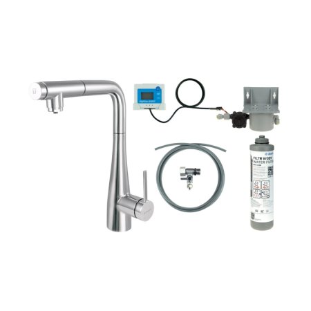 Deante Eridan Bateria kuchenna z wyciąganą wylewką z filtrem chrom BREF075M