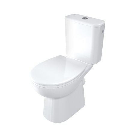 Deante Funkia Evo Zestaw Toaleta WC kompakt bez kołnierza + spłuczka + deska wolnoopadająca biały CDFD6RPS