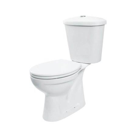 Deante Funkia Zestaw Toaleta WC stojąca kompakt odpływ pionowy + spłuczka + deska wolnoopadająca biały CDFD6LSS