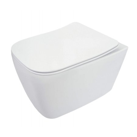 Deante Hiacynt New Toaleta WC podwieszana 49x34,5 cm bez kołnierza + deska wolnoopadająca biała CDYD6ZPW