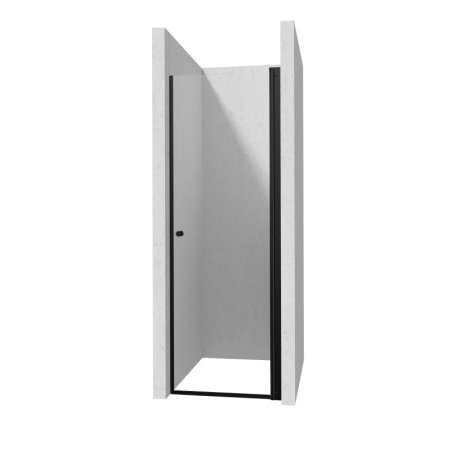 Deante Kerria Plus Drzwi prysznicowe wahadłowe 60x200 cm profile nero szkło przezroczyste KTSWN46P