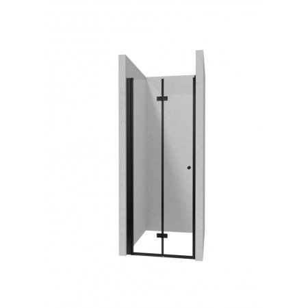 Deante Kerria Plus Drzwi składane 100x200 cm profile czarny mat szkło transparentne KTSXN43P+KTSN00X