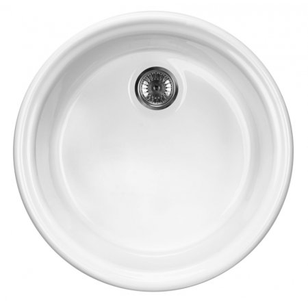 Deante Lusitano Zlewozmywak ceramiczny 1-komorowy 44,5 cm bez ociekacza, biały ZCL680N