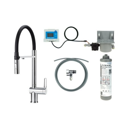 Deante Magnetic Bateria kuchenna z elastyczną wylewką z filtrem chrom BRMF075M