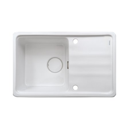 Deante Momi Zlewozmywak ceramiczny jednokomorowy 78x50 cm biały ZCM_6113