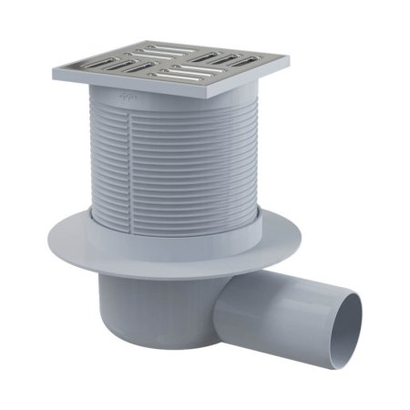 Deante Odpływ punktowy 10,5x10,5 cm kratka stal szczotkowana KOS_001C