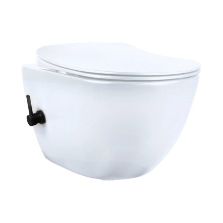 Deante Peonia Toaleta WC bez kołnierza myjąca czarny mat/biały CBP_6WNW