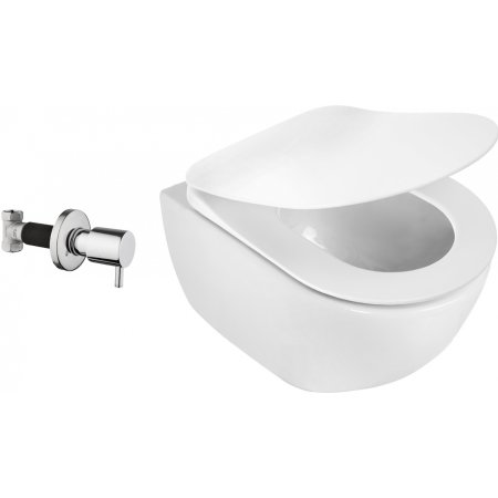 Deante Peonia Zero Toaleta WC myjąca 51x36 cm bez kołnierza biała CDB6WPW