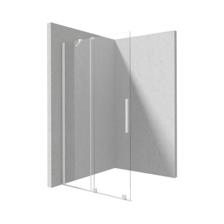 Deante Prizma Kabina Walk-in przesuwna 80x195 cm profile biały mat/szkło transparentne KTJ_A38R