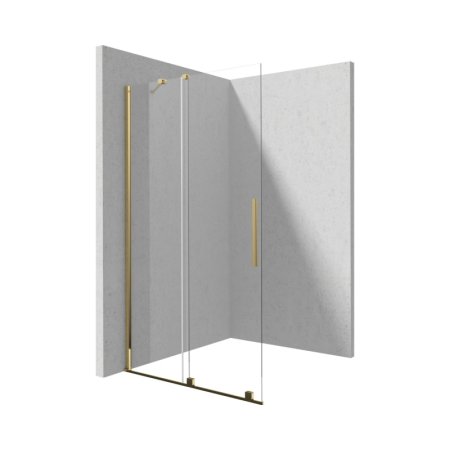 Deante Prizma Kabina Walk-in przesuwna 80x195 cm profile gold/szkło transparentne KTJ_Z38R