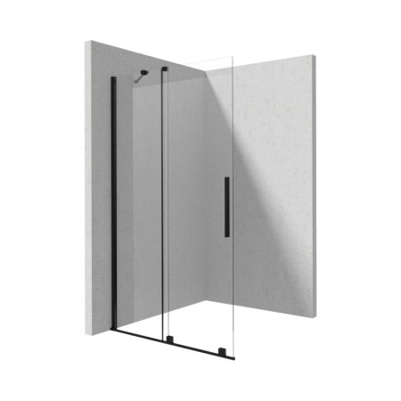 Deante Prizma Kabina Walk-in przesuwna 80x195 cm profile czarny mat/szkło transparentne KTJ_N38R