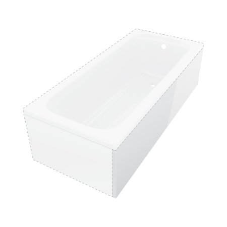 Deante Prizma Obudowa do wanny Prizma 140 cm długi bok biały KTJD014O