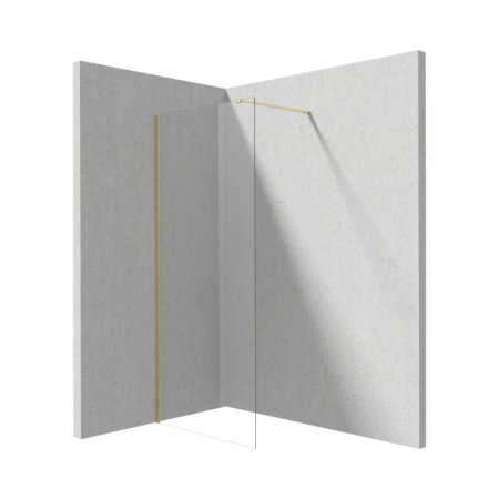 Deante Prizma Kabina walk-in 100x195 cm profile złoty szczotkowany szkło przejrzyste KTJ_R30P