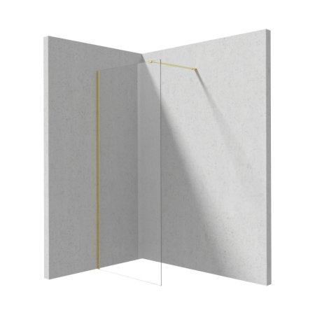 Deante Prizma Kabina walk-in 110x195 cm profile złoty szczotkowany szkło przejrzyste KTJ_R31P