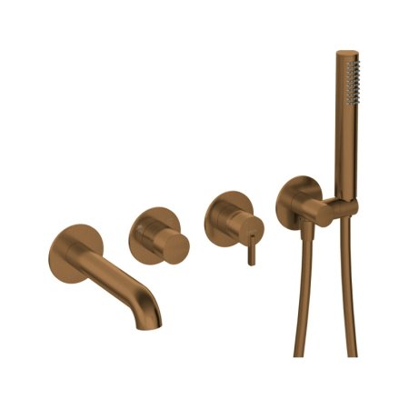 Deante Silia Bateria wannowa podtynkowa brąz szczotkowany BQS_C18P