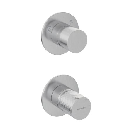 Deante Silia Hexa Bateria wannowo-prysznicowa podtynkowa stal szczotkowana BHS_F44P