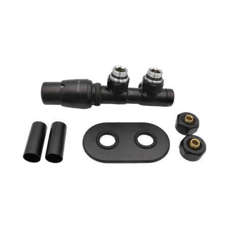 Deante Zawór termostatyczny do grzejnika łazienkowego lewy czarny mat AGI_NZL1