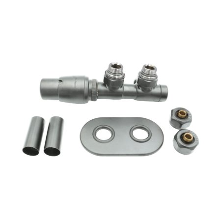 Deante Zawór termostatyczny do grzejnika łazienkowego lewy stalowy mat AGI_FZL1