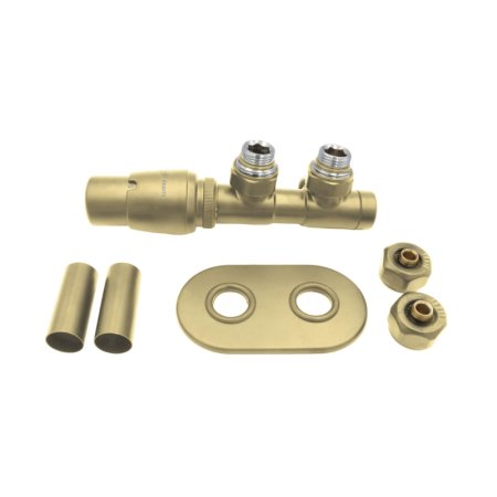 Deante Zawór termostatyczny do grzejnika łazienkowego lewy złoty mat AGI_RZL1