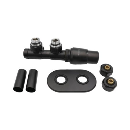 Deante Zawór termostatyczny do grzejnika łazienkowego prawy czarny mat AGI_NZP1