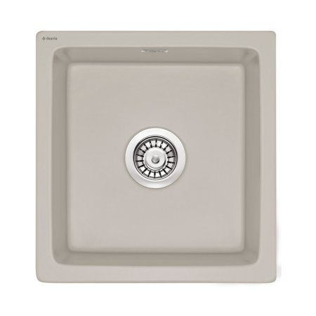 Deante Sabor Zlewozmywak ceramiczny jednokomorowy 47,8x45 cm capuccino mat ZCB_C103