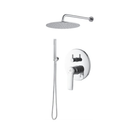 Demm Drake Zestaw prysznicowy podtynkowy z deszczownicą 20 cm chrom 73ZES20