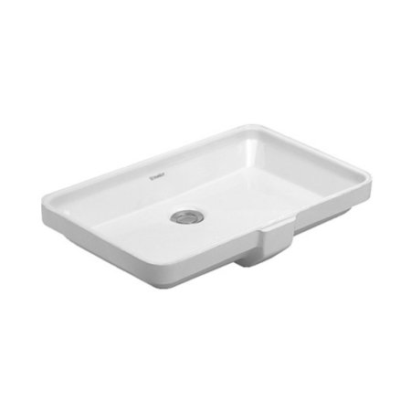 Duravit 2nd Floor Umywalka blatowa 52,5x35 cm bez otworu na armaturę, biała z powłoką WonderGliss 03165300001