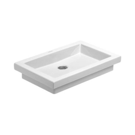 Duravit 2nd Floor Umywalka blatowa 58x41,5 cm bez otworu na armaturę, biała z powłoką WonderGliss 03175800291