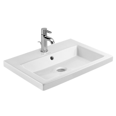 Duravit 2nd Floor Umywalka wpuszczana w blat 60x43 cm z otworem na armaturę, biała 0347600000