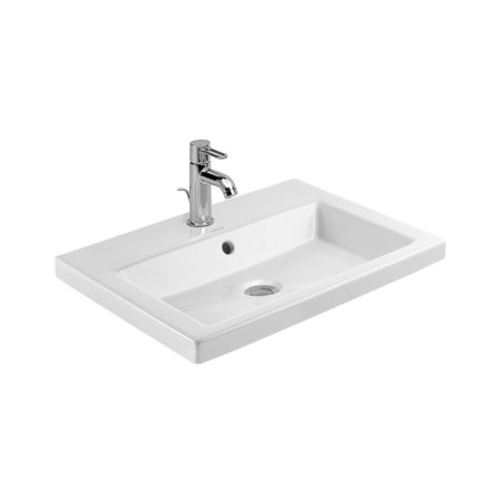 Duravit 2nd Floor Umywalka wpuszczana w blat 60x43 cm z otworem na armaturę i z powłoką WonderGliss 03476000001