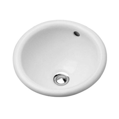 Duravit Architec Umywalka blatowa Ø33,5 cm, z przelewem, bez otworu na baterię, biała z powłoką WonderGliss 04733400311