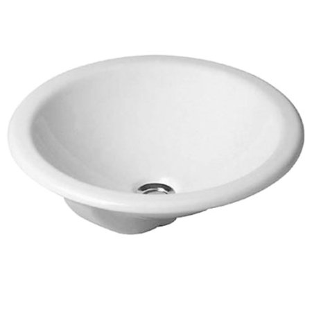 Duravit Architec Umywalka blatowa Ø47 cm, z przelewem, bez otworu na baterię, biała z powłoką WonderGliss 04684700001