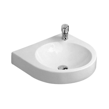 Duravit Architec Umywalka podwieszana 57,5x52 cm bez przelewu, otwór na baterię z prawej strony, biała z powłoką WonderGliss 04495800081