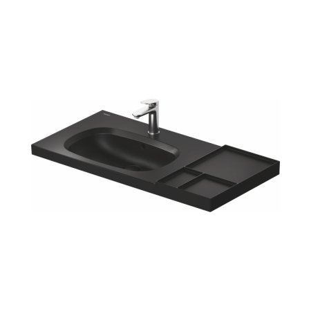 Duravit Aurena Umywalka meblowa 100,5x50,5 cm lewa czarny mat z powłoką HygieneGlaze Plus 239110AF00