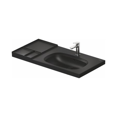 Duravit Aurena Umywalka meblowa 100,5x50,5 cm prawa czarny mat z powłoką HygieneGlaze Plus 239010AF00