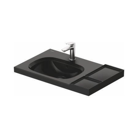 Duravit Aurena Umywalka meblowa 80,5x50,5 cm lewa czarna z powłoką HygieneGlaze Plus 239580AB00