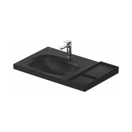 Duravit Aurena Umywalka meblowa 80,5x50,5 cm lewa czarny mat z powłoką HygieneGlaze Plus 239580AF00