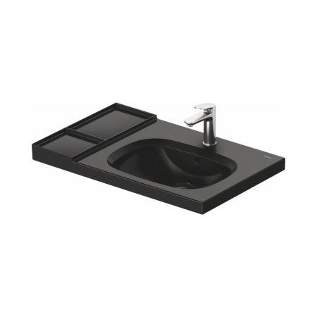 Duravit Aurena Umywalka meblowa 80,5x50,5 cm prawa czarna z powłoką HygieneGlaze Plus 239480AB00