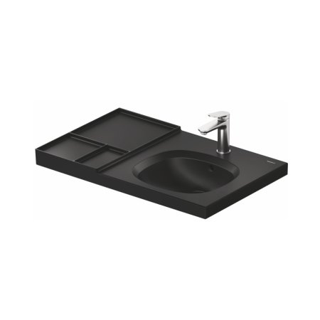 Duravit Aurena Umywalka meblowa 80,5x50,5 cm prawa czarny mat z powłoką HygieneGlaze Plus 238880AF00